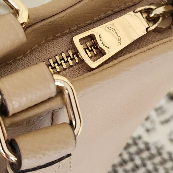 Euc Coach Light Tan Leather Shouder Bag Tote Purse - Picture 6 of 14